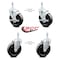 Service Caster 5 Inch Hard Rubber Wheel Swivel 3/8 Inch Threaded Stem Caster Brakes SCC, 2PK SCC-TS20S514-HRS-381615-2-TLB-2 - alternate 2